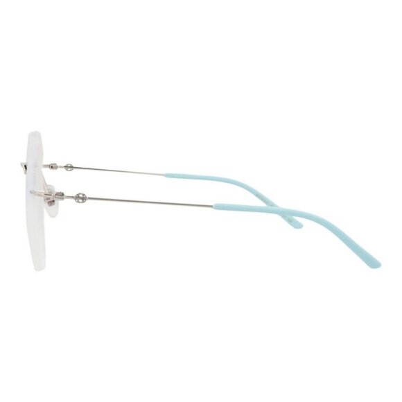 Gucci Womens Square/Rectangle Silver Silver Transparent Fashion Designer Eyewear - Picture 3 of 4